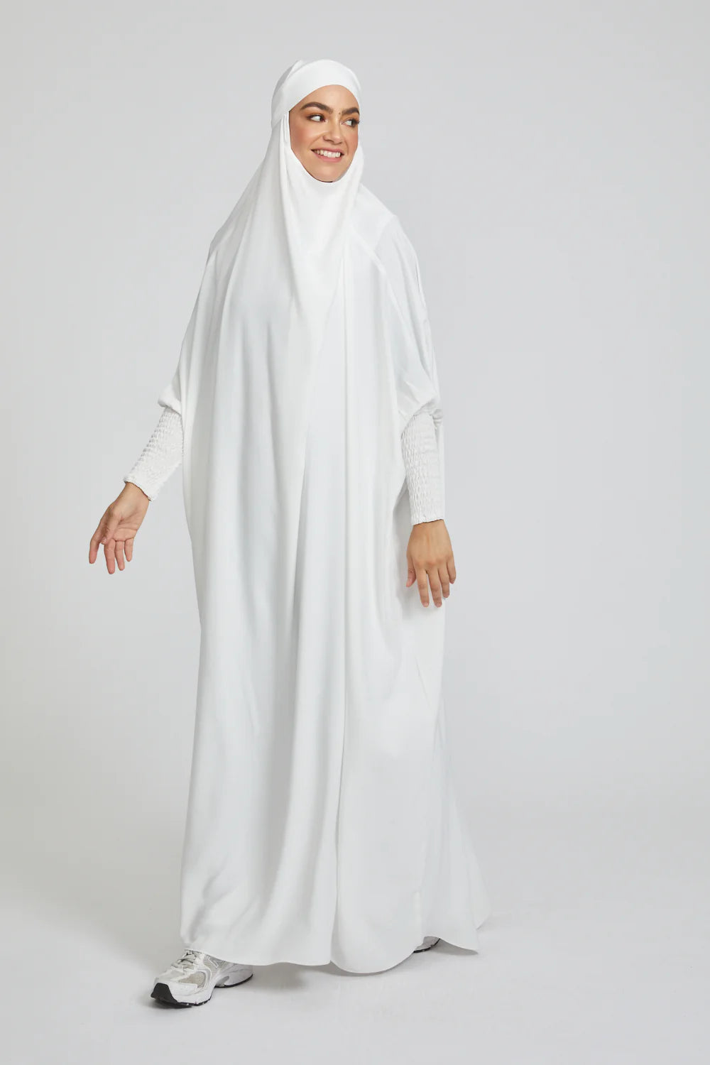 Jilbab de Prière Premium – Blanc Éclatant (Pièce Unique)