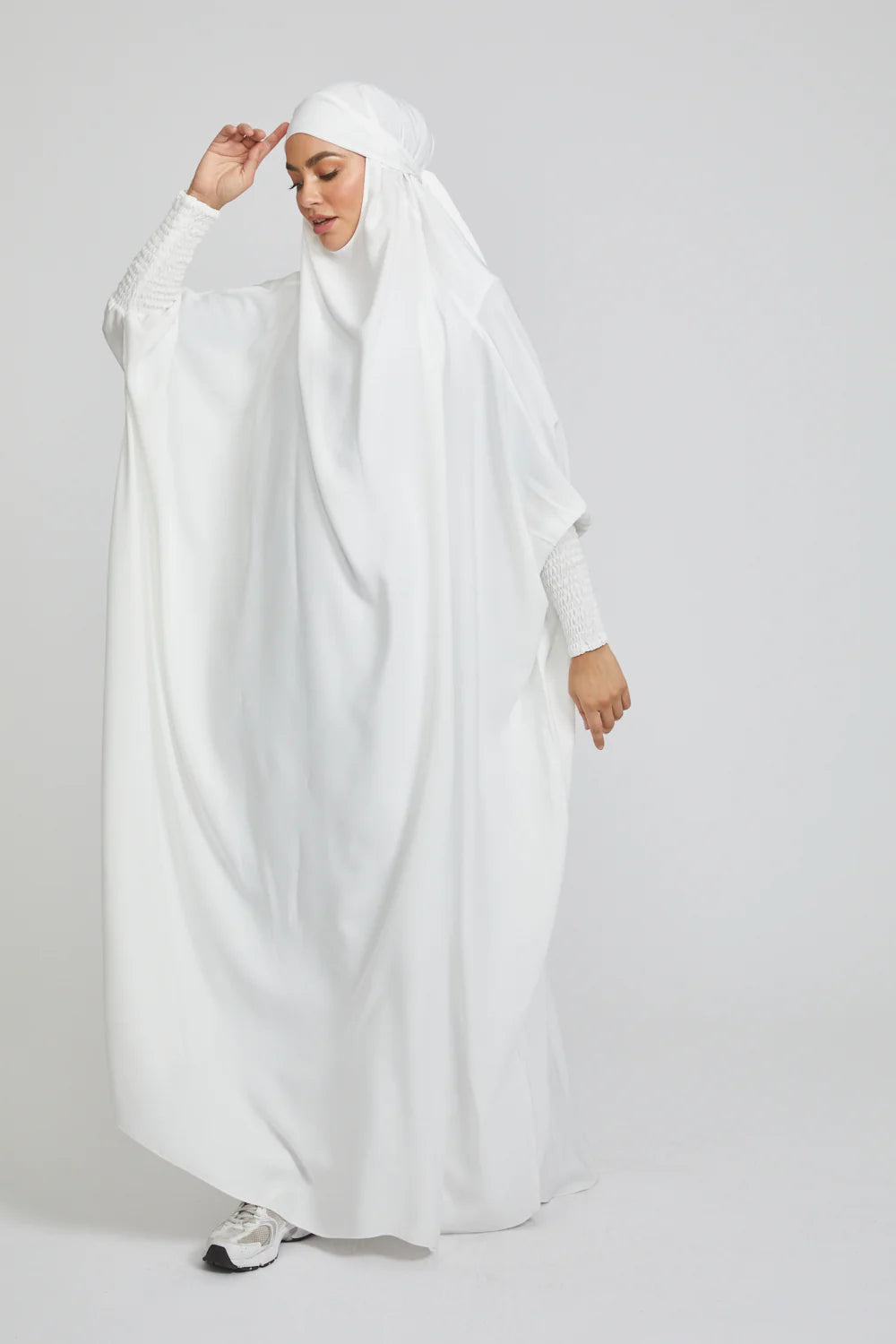 Jilbab de Prière Premium – Blanc Éclatant (Pièce Unique)