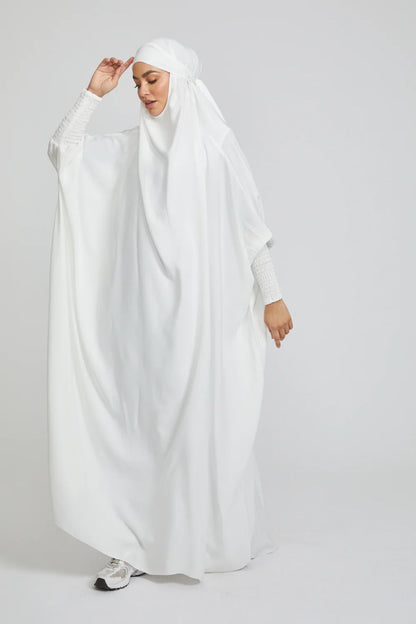 Jilbab de Prière Premium – Blanc Éclatant (Pièce Unique)