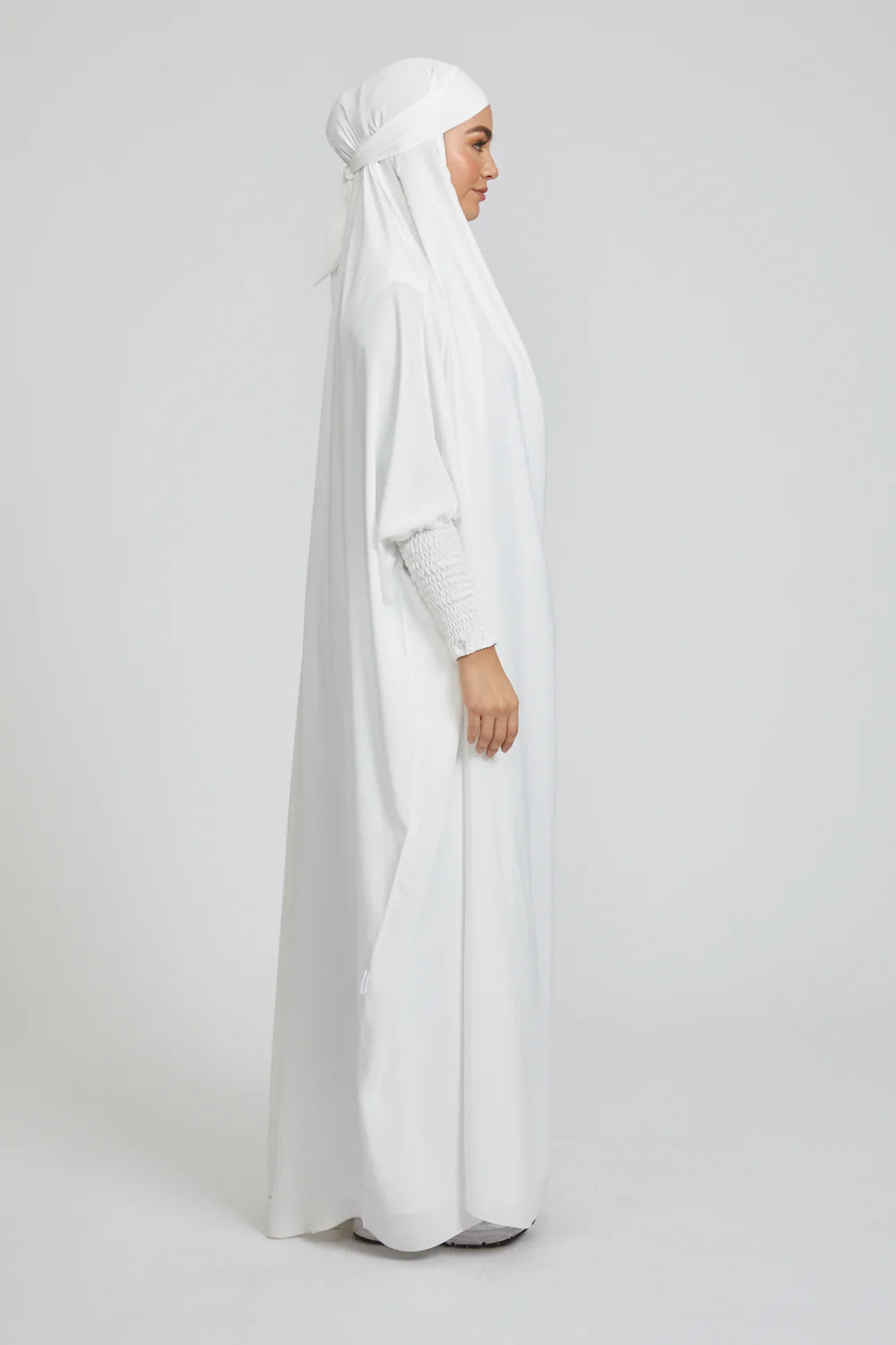 Jilbab de Prière Premium – Blanc Éclatant (Pièce Unique)