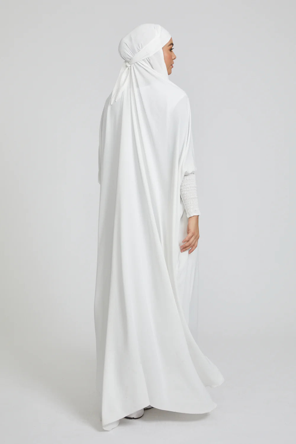 Jilbab de Prière Premium – Blanc Éclatant (Pièce Unique)