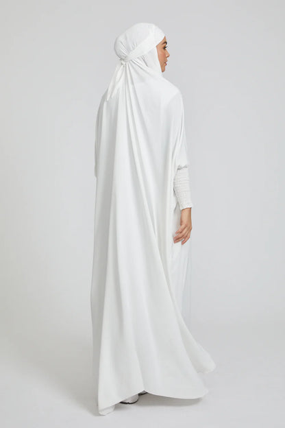 Jilbab de Prière Premium – Blanc Éclatant (Pièce Unique)