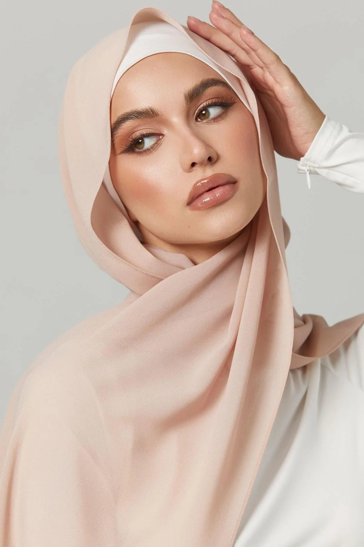 Hijab en mousseline de soie de luxe basique